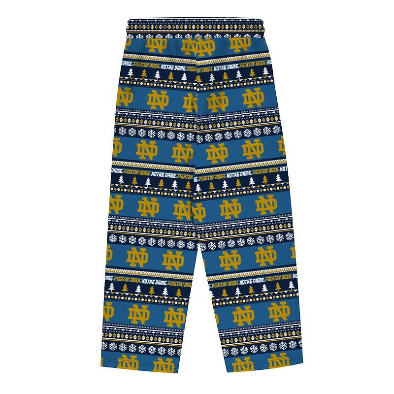 Youth Outerstuff Navy Notre Dame Fighting Irish Ugly Sweater Pajama Set