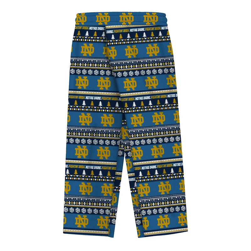Ensemble pyjama à motif pull moche bleu marine Notre Dame Fighting Irish pour jeunes Outerstuff