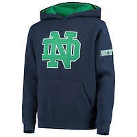 Youth Stadium Athletic Navy Notre Dame Fighting Irish Big Logo Sweat à capuche épais