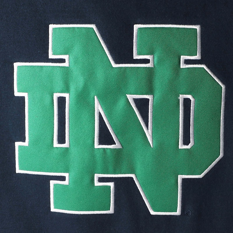 Youth Stadium Athletic Navy Notre Dame Fighting Irish Big Logo Pullover Hoodie