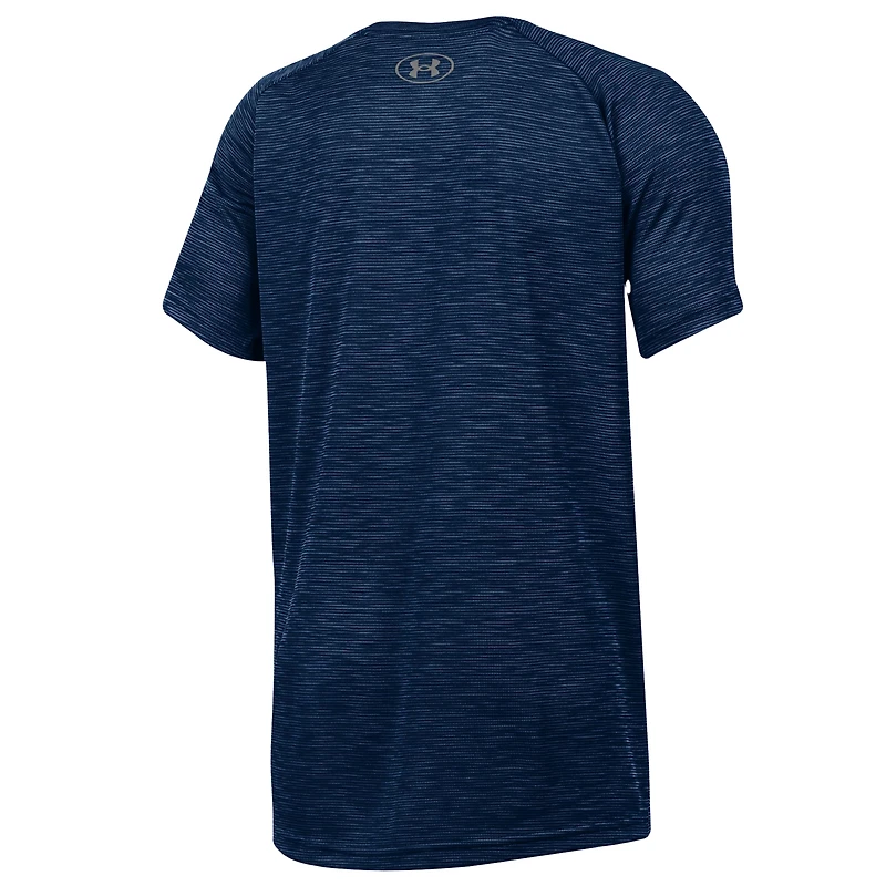 T-shirt technique ultra doux Under Armour Heather Navy Fighting Irish de Notre Dame pour jeunes