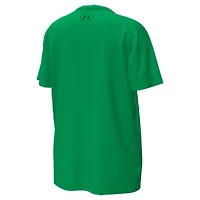 T-shirt de golf Under Armour Kelly Green Notre Dame Fighting Irish Leprechaun Tech Stretch Performance pour jeunes