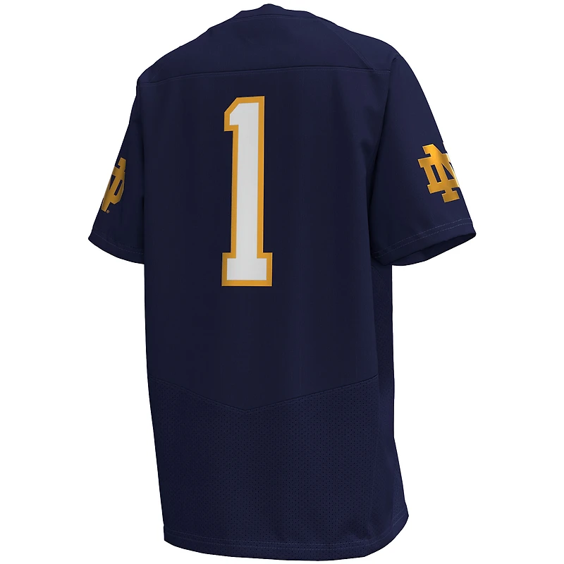 Maillot de football réplique Under Armour bleu marine des Fighting Irish Notre Dame pour jeunes