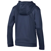 Sweat à capuche en polaire bleu marine Under Armour pour jeunes de l'équipe Fighting Irish Notre Dame