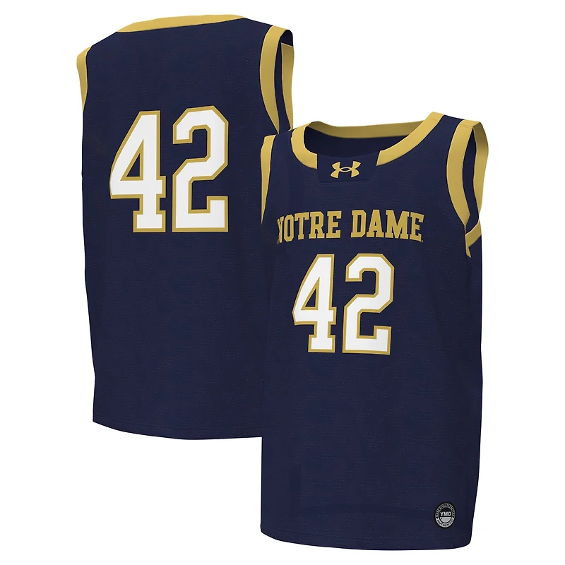 Maillot de basket-ball réplique irlandais Notre Dame Fighting Irish #42 Navy pour jeunes