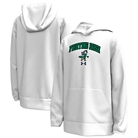 Youth Under Armour White Notre Dame Fighting Irish Golfing Leprechaun Fleece Performance Hoodie