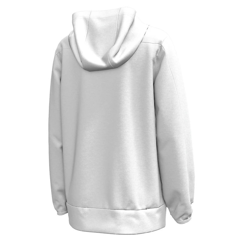 Youth Under Armour White Notre Dame Fighting Irish Golfing Leprechaun Fleece Performance Hoodie