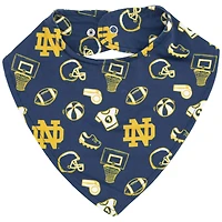 Bavoir pour bébé ZooZatz bleu marine à imprimé intégral Notre Dame Fighting Irish