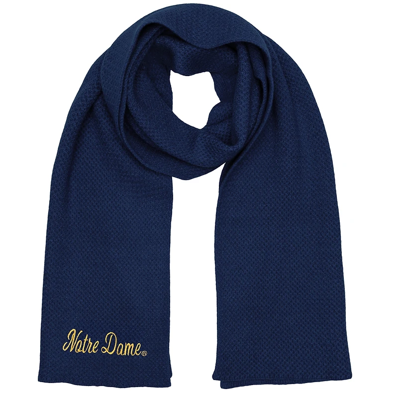 Écharpe en tricot bleu marine ZooZatz Fighting Irish Fashion de Notre Dame