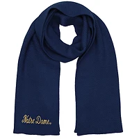 Écharpe en tricot bleu marine ZooZatz Fighting Irish Fashion de Notre Dame
