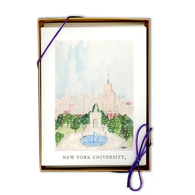 NYU Violets Lot de 10 cartes de correspondance Washington Square Park