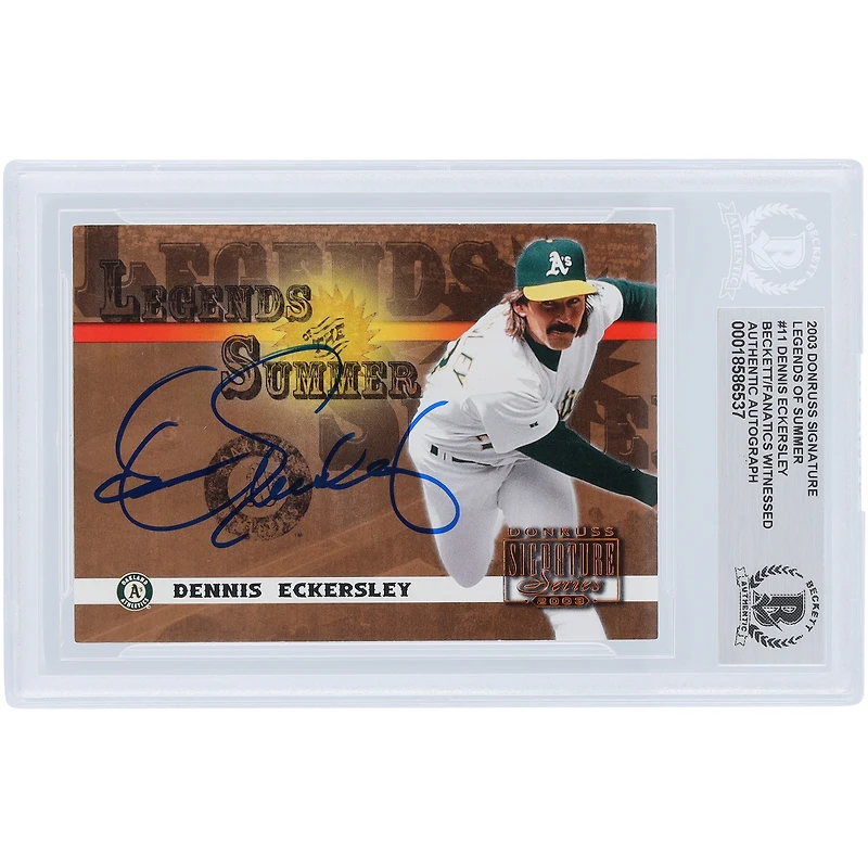 Dennis Eckersley Oakland Athletics Autographed 2003 Donruss Signature Legends of Summer #LS-11 #/250 Beckett Fanatics Witnessed Authenticated Card