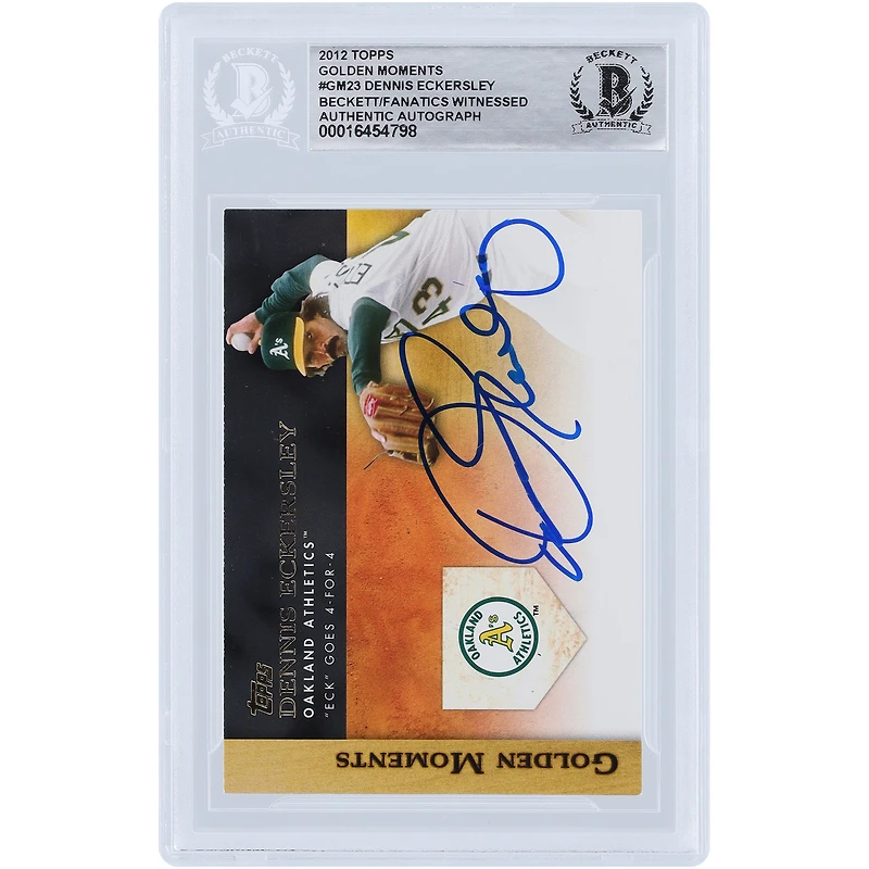 Dennis Eckersley Oakland Athletics Autographed 2012 Topps Golden Moments #GM-23 Beckett Fanatics Witnessed Authenticated Card