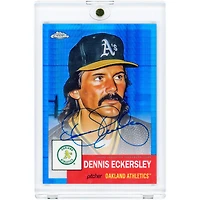 Carte autographiée de Dennis Eckersley (Oakland Athletics) - Collection Topps Chrome Platinum Anniversary Blue Refractor 2022 #CPA-DE #43/99