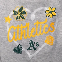 Ensemble de 3 bodies Batter Up pour nouveau-né et nourrisson vert/doré/gris chiné Oakland Athletics