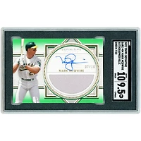 Mark McGwire Oakland Athletics Autographed 2022 Topps Definitive Collection Game-Used Relic Green #DARC-MM #7/10 SGC Authenticated 9.5/10 Card