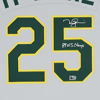 Mark McGwire Oakland Athletics Autographed Gray Mitchell & Ness 1989 World Series Authentic Jersey with "89 WS Champs" Inscription