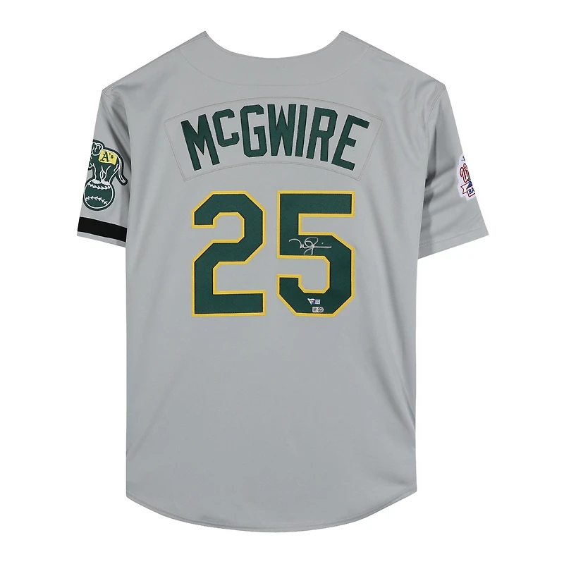 Mark McGwire Oakland Athletics Autographed Grey 1989 World Series Mitchell & Ness Authentic Jersey