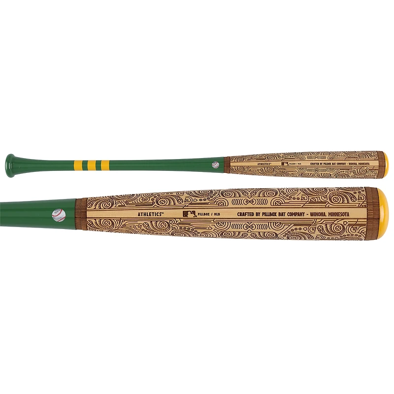 Mark McGwire Oakland Athletics Autographed Pillbox Bat Company Mural Series Bat with "1987 AL ROY" Inscription