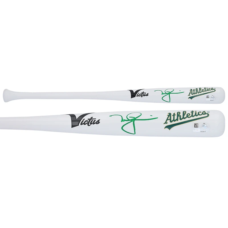 Mark McGwire Oakland Athletics Autographed Victus Team ID Mini Bat