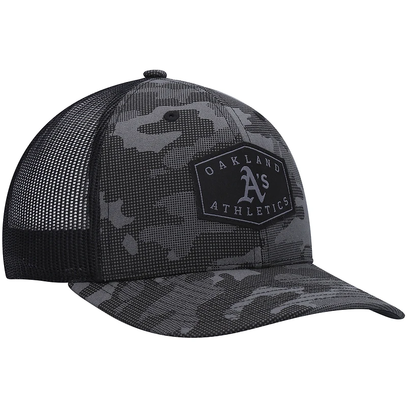 Casquette trucker snapback Oakland Athletics Convoy camouflage ton sur ton '47 Charcoal pour homme