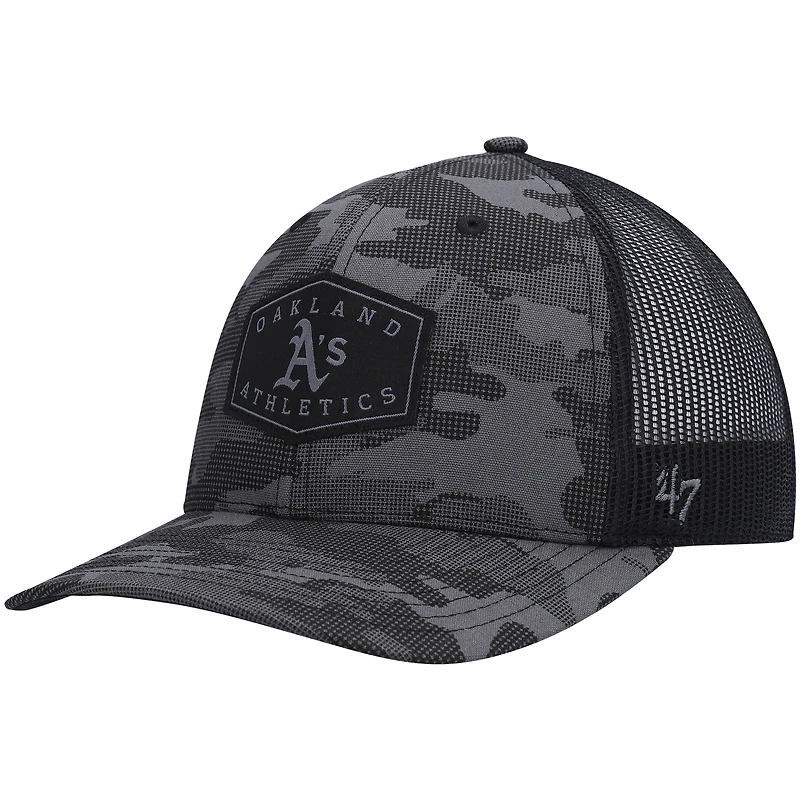 Casquette snapback Convoy Trucker à motif camouflage ton sur ton Oakland Athletics '47 pour homme