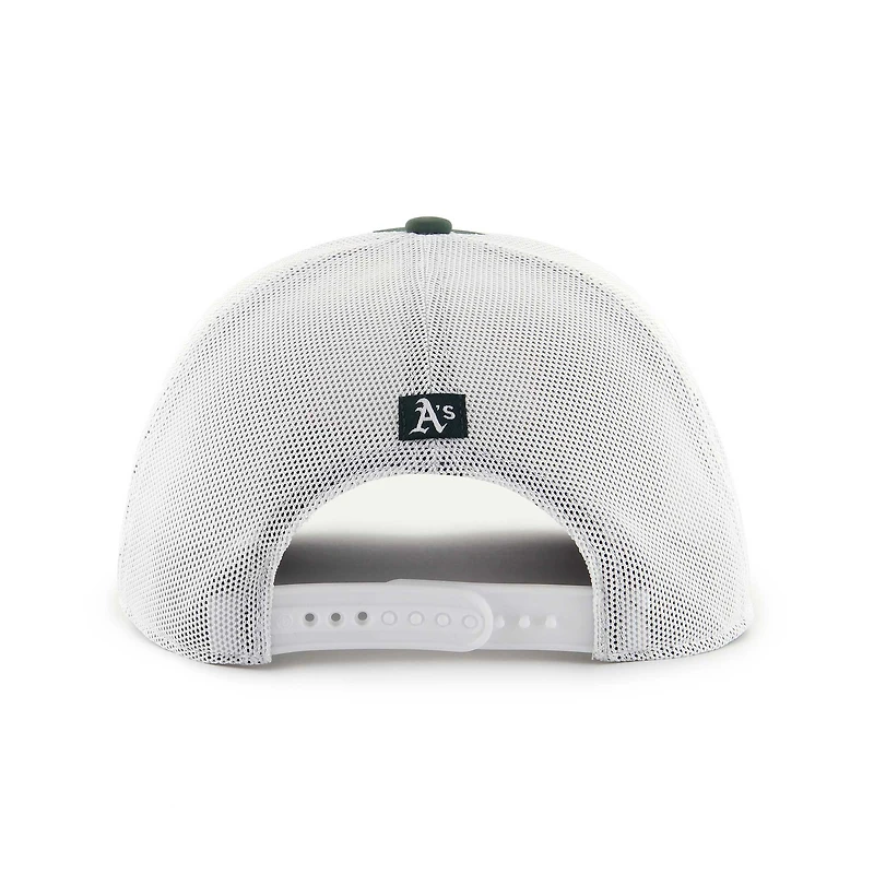 Men's '47 Green/White Oakland Athletics Burgess Trucker Snapback Hat