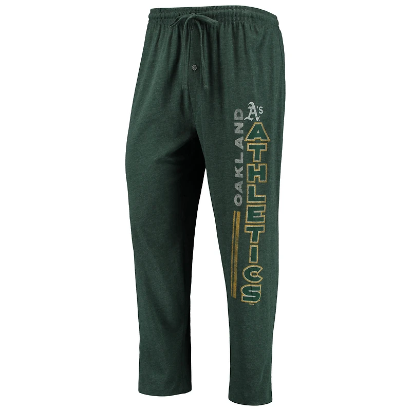 Ensemble de nuit pour homme Concepts Sport Green/Gold Oakland Athletics Meter Top et pantalon