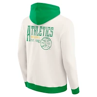 Sweat à capuche zippé en polaire crème Oakland Athletics pour homme de la collection Darius Rucker par Fanatics