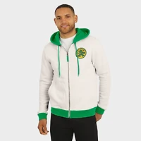 Sweat à capuche zippé en polaire crème Oakland Athletics pour homme de la collection Darius Rucker par Fanatics