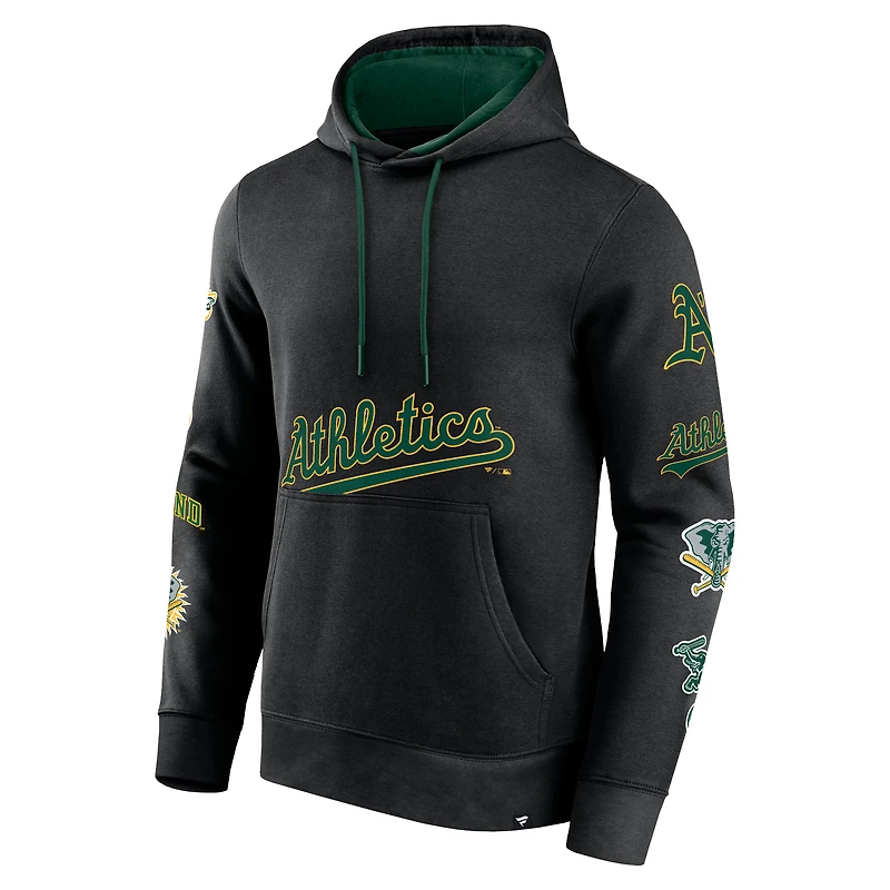 Sweat à capuche noir Fanatics Oakland Athletics Wild Winner pour homme