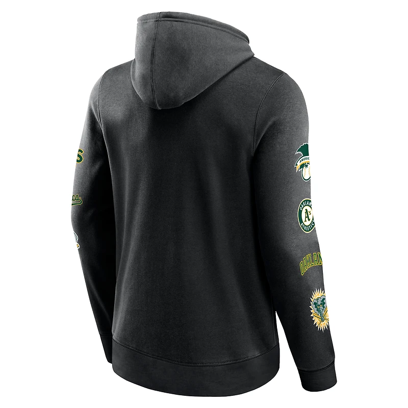 Sweat à capuche noir Fanatics Oakland Athletics Wild Winner pour homme