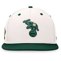 Men's Fanatics Cream/Green Oakland Athletics Cooperstown Collection Unit Fitted Hat