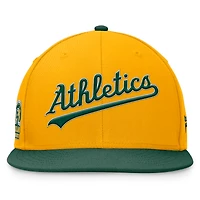 Men's Fanatics Gold/Green Oakland Athletics Fundamental Two-Tone Fitted Hat