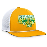 Casquette snapback Fanatics Gold/White Oakland Athletics Cooperstown Collection Recall pour homme