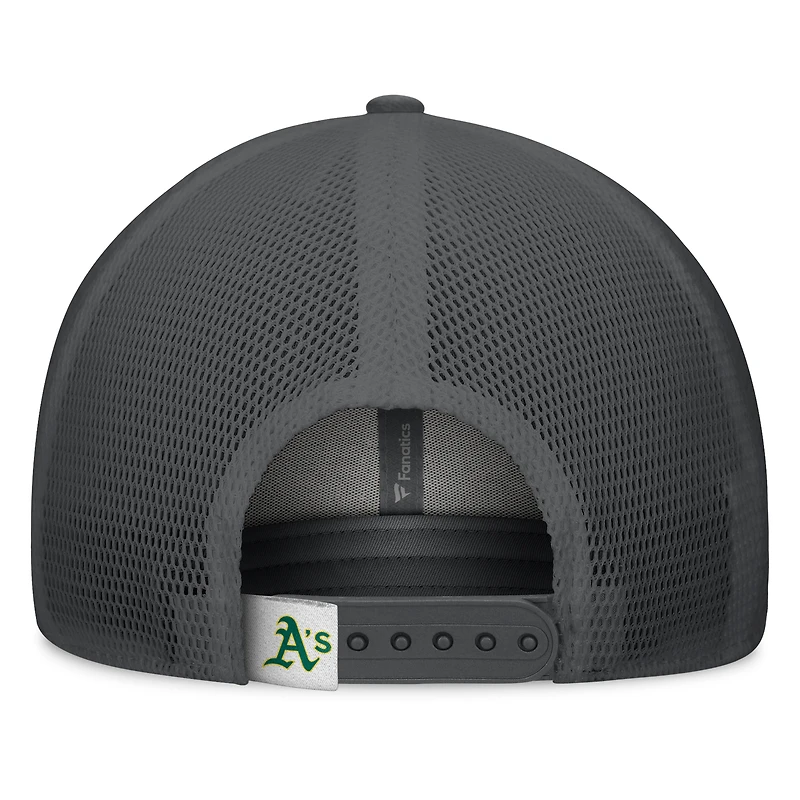 Casquette ajustable A-Frame Trucker gris/graphite pour homme des Oakland Athletics
