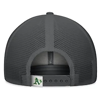 Casquette ajustable A-Frame Trucker gris/graphite pour homme des Oakland Athletics