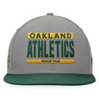 Men's Fanatics Gray/Green Oakland Athletics Line Drive Two-Tone Snapback Hat