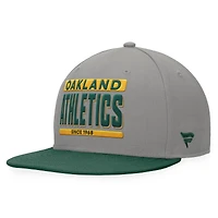 Men's Fanatics Gray/Green Oakland Athletics Line Drive Two-Tone Snapback Hat