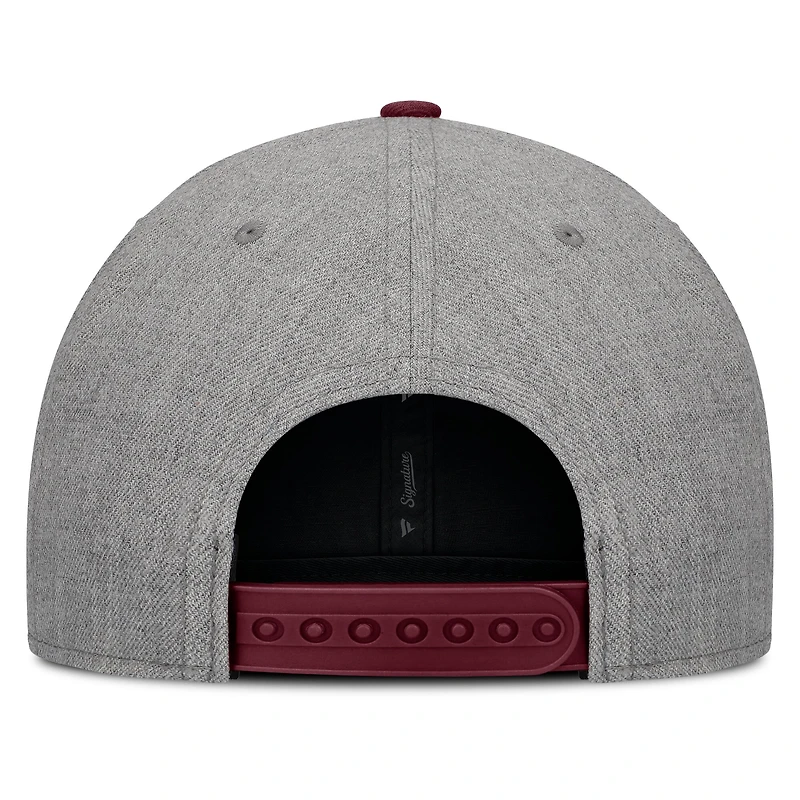 Men's Fanatics Gray/Maroon Oakland Athletics Elements Felt Chainstitch Snapback Hat