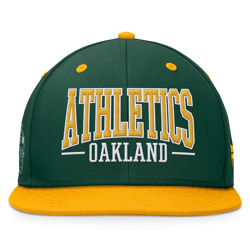 Men's Fanatics Green/Gold Oakland Athletics Fundamental Bold Snapback Hat