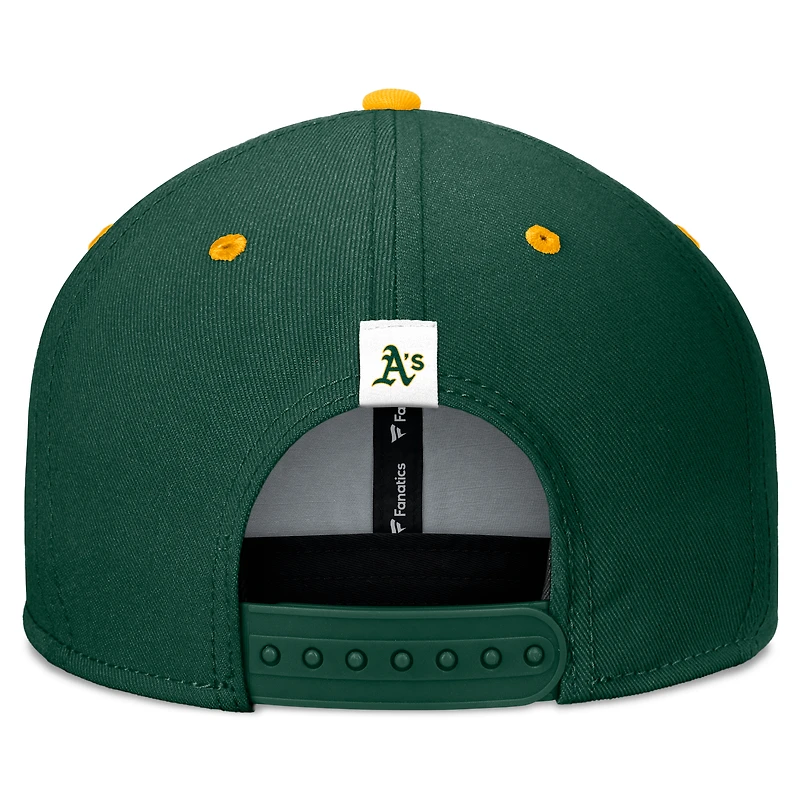 Men's Fanatics Green/Gold Oakland Athletics Fundamental Bold Snapback Hat