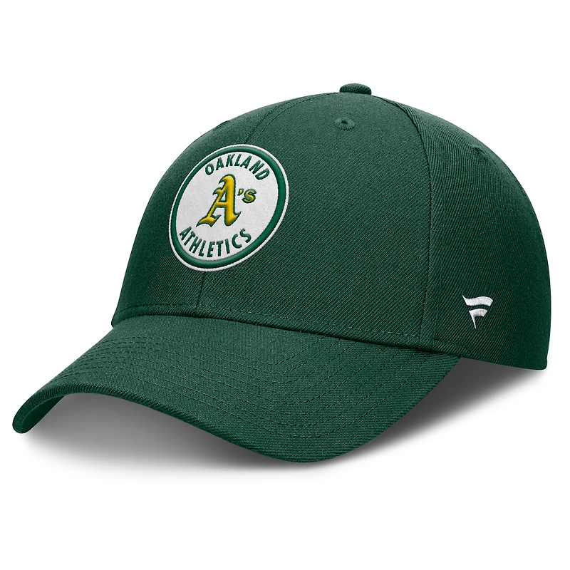 Men's Fanatics  Green Oakland Athletics Cooperstown Collection Core Adjustable Hat