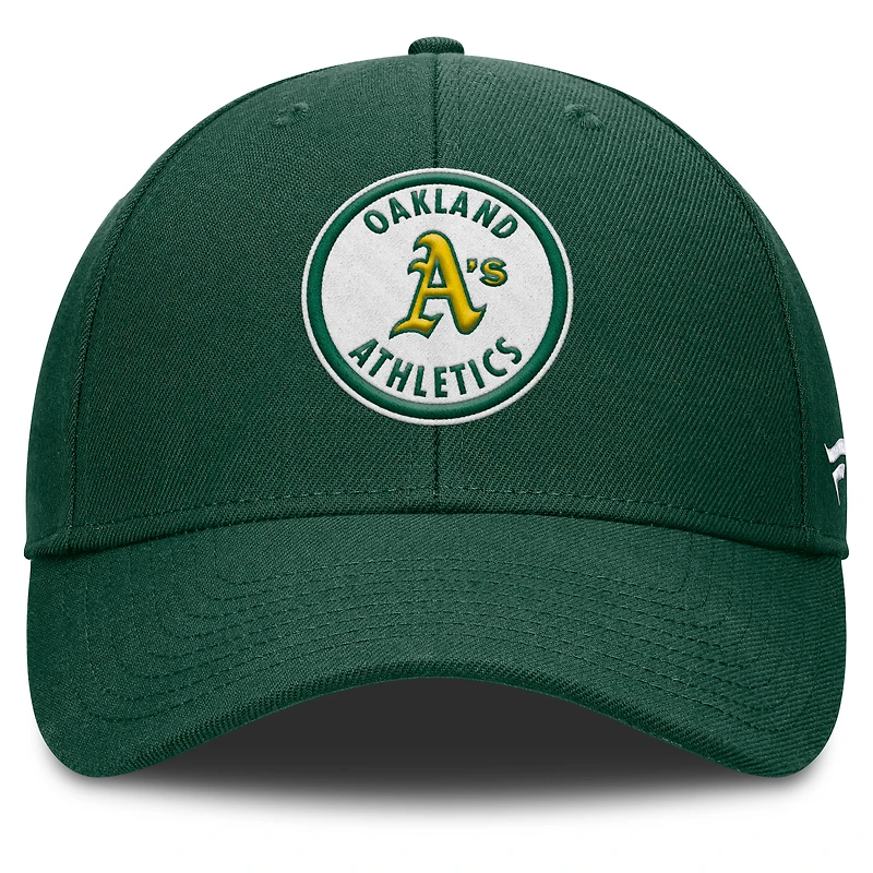 Men's Fanatics  Green Oakland Athletics Cooperstown Collection Core Adjustable Hat