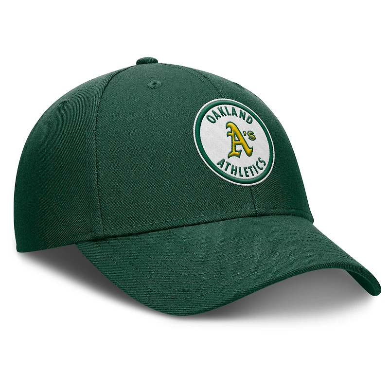 Men's Fanatics  Green Oakland Athletics Cooperstown Collection Core Adjustable Hat