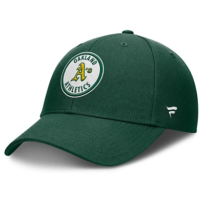 Men's Fanatics  Green Oakland Athletics Cooperstown Collection Core Adjustable Hat