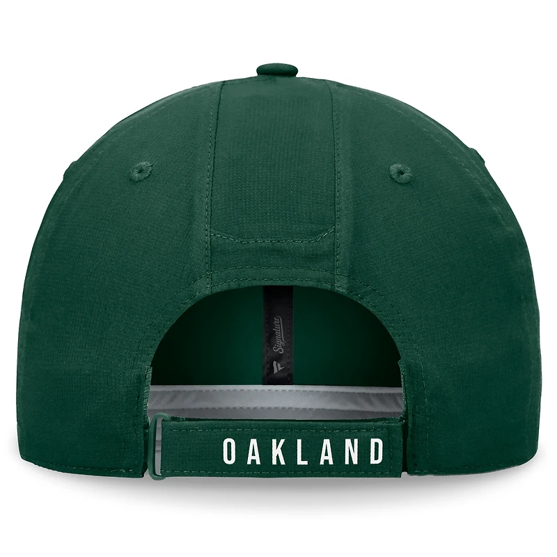 Casquette ajustable non structurée en ripstop vert Oakland Athletics Fanatics pour hommes