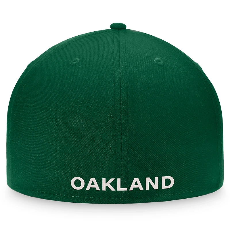 Casquette ajustée à inscription gothique verte Oakland Athletics Fanatics pour hommes
