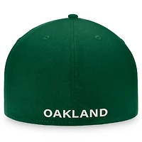 Casquette ajustée à inscription gothique verte Oakland Athletics Fanatics pour hommes