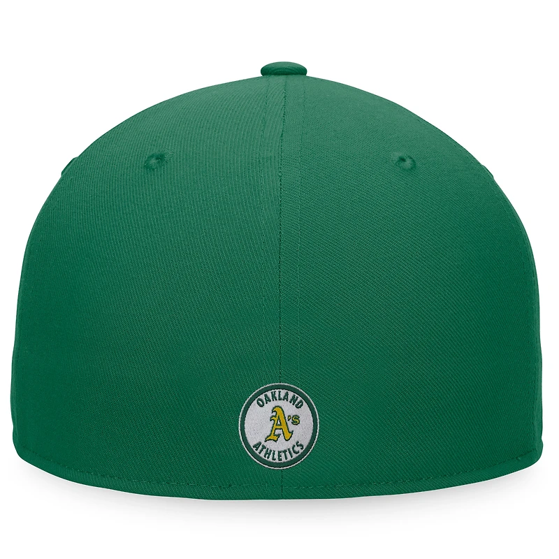 Casquette ajustée Hurler Fanatics Kelly Green Oakland Athletics Cooperstown Collection pour hommes
